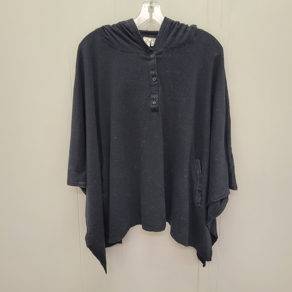 L8teR "Vintage" Wash Hooded Poncho